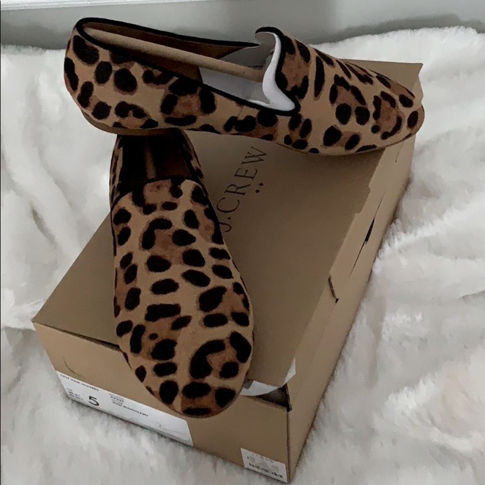 J.Crew - Leopard Calf Hair Loafers - NWT